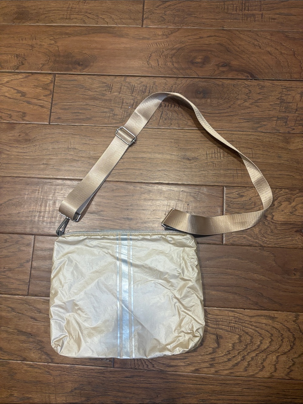 Hi Love Travel Light Beige Crossbody Shoulder Bag with Adjustable Strap